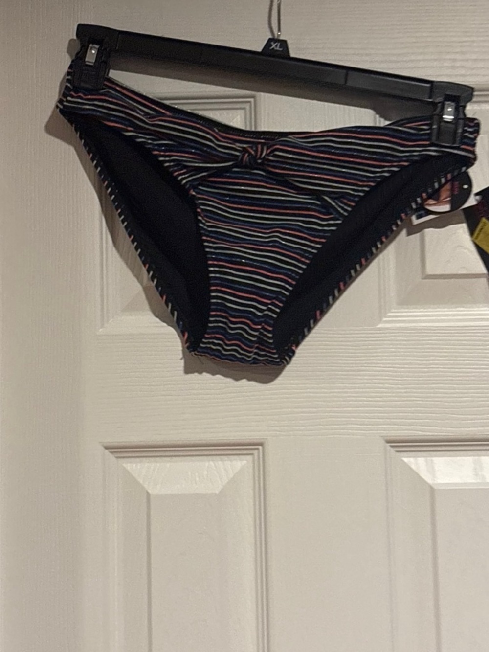 Women's ' Striped Bikini Bottoms - Black Multicolor